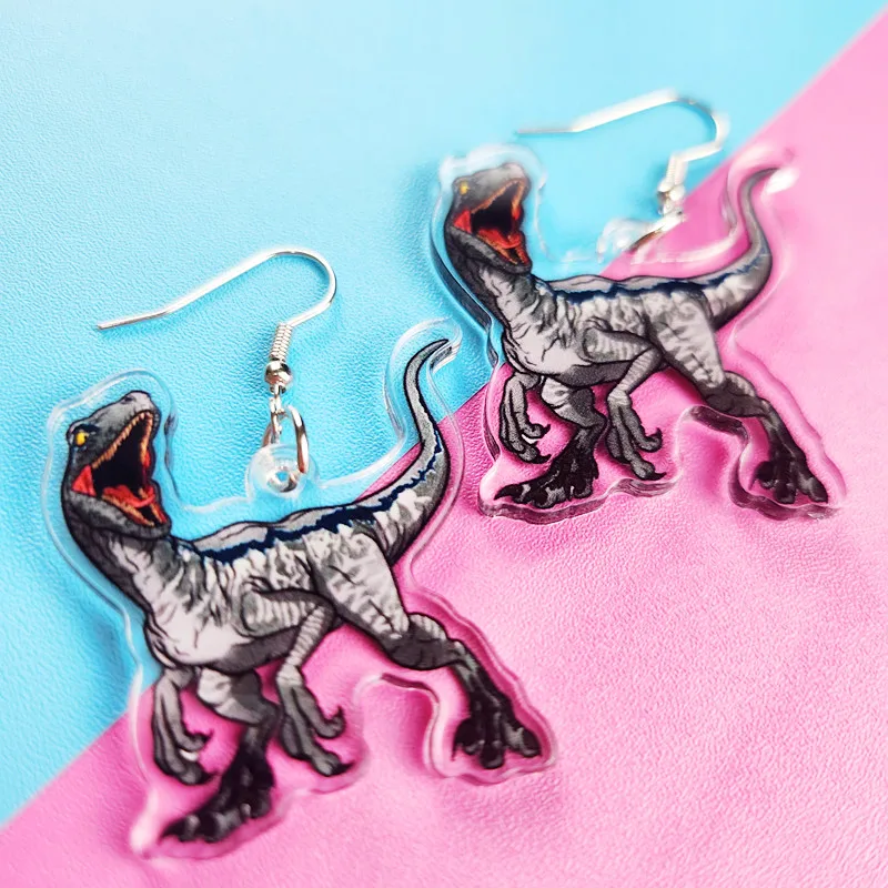 New Cute Tyrannosaurus Acrylic Earrings Novel Jewelry, Personalized and Creative Earrings Suitable for Women's Gifts