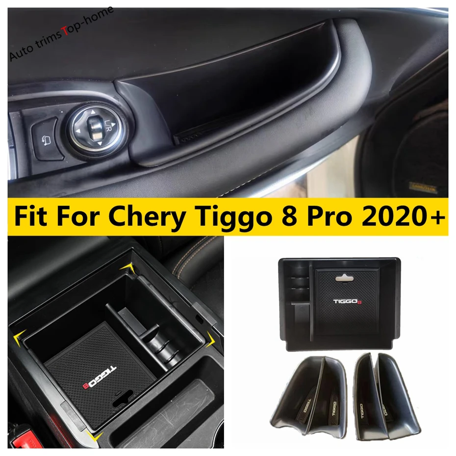 

Central Console Armrest Storage Box Container Organizer Phone Holder Tray Cover For Chery Tiggo 8 Pro 2020 - 2022 Accessories