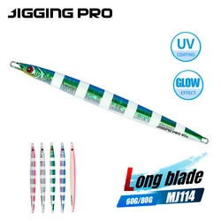 JIGGING PRO Long Blade 40g 60g 80g 100g Jigging Lure Long Cast Metal Jig Fishing Lure Inshore Boat Fishing Seawater Fishing Bait