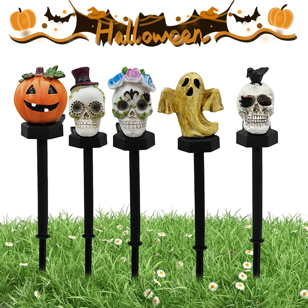 

Outdoor Waterproof Skeleton Stake Light Waterproof Halloween Skull Solar Stake Light for Garden Yard Walkway Lawn Party Decor