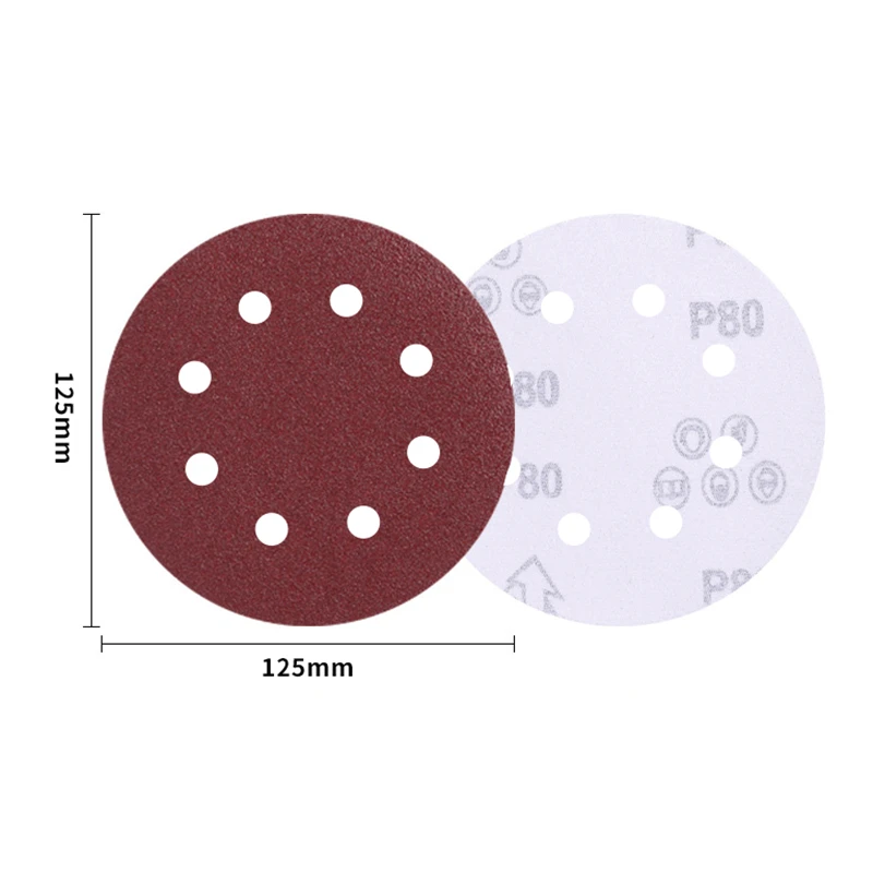 40~2000 Grit Sanding Discs 5 Inch 8 Holes Hook Loop Adhesive Sandpaper For Random Orbital Sander Abrasive Sheets Tools