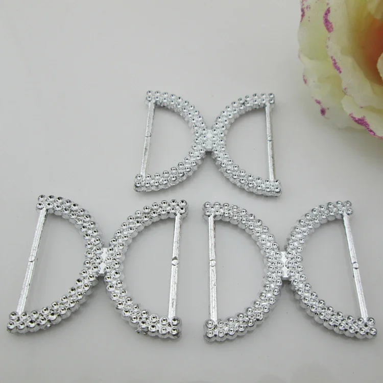 10pcs Acrylic Bikini Connector Silver Rhinestone Crystal Stunning Look on Bikini Fitness Posing Suits 26mm