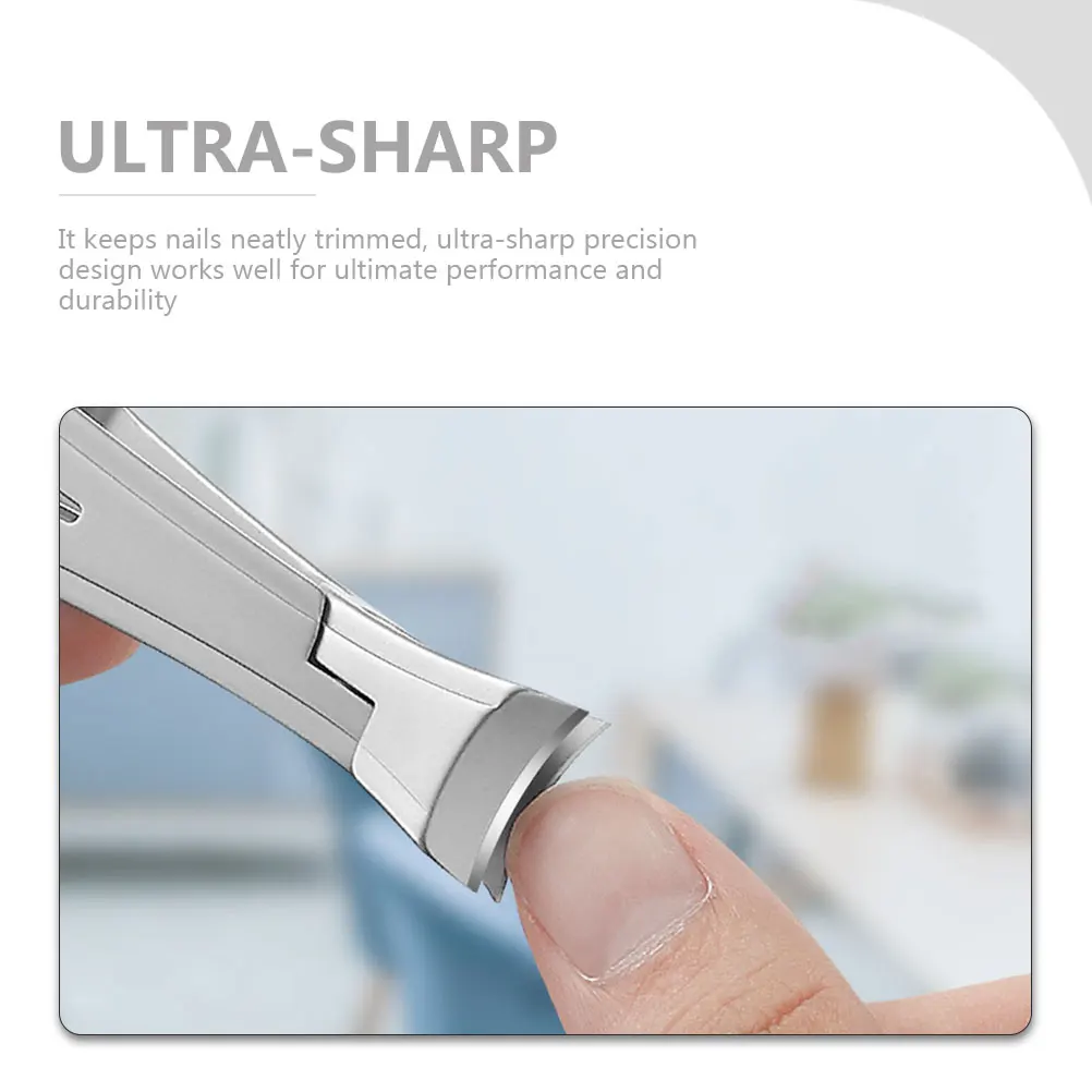 

Stainless Steel Nail Clipper Heavy Duty Sharp Nail Cutter for Thick Fingernail Toenail Professional Manicure Pedicure Tool