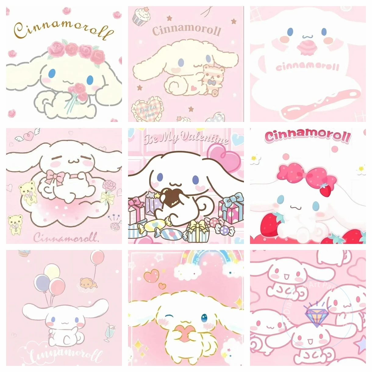 Sanrio Cute Cinnamoroll AB Diamond Painting Mosaic Embroidery Diamond Embroidery 5D DIY Set Home Decoration New Children's Gift