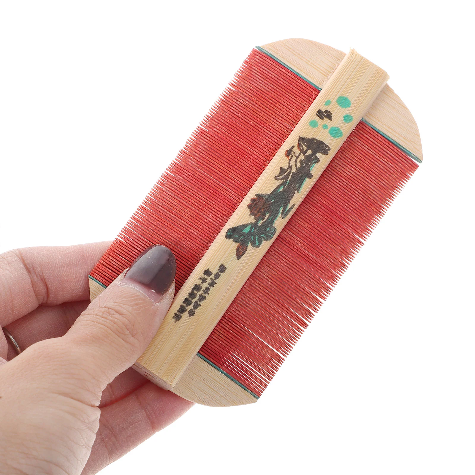 2 Pcs Comb Narrow Tooth Rat Zapper Hair Combs for Men Bamboo Wood Modeling Man