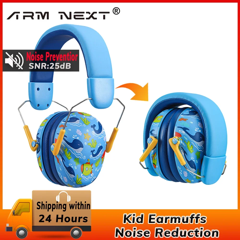 Kids Ear Protection Safety Ear Muffs Hearing Protectors Adjustable Noise Cancelling Headphones for Children Gift