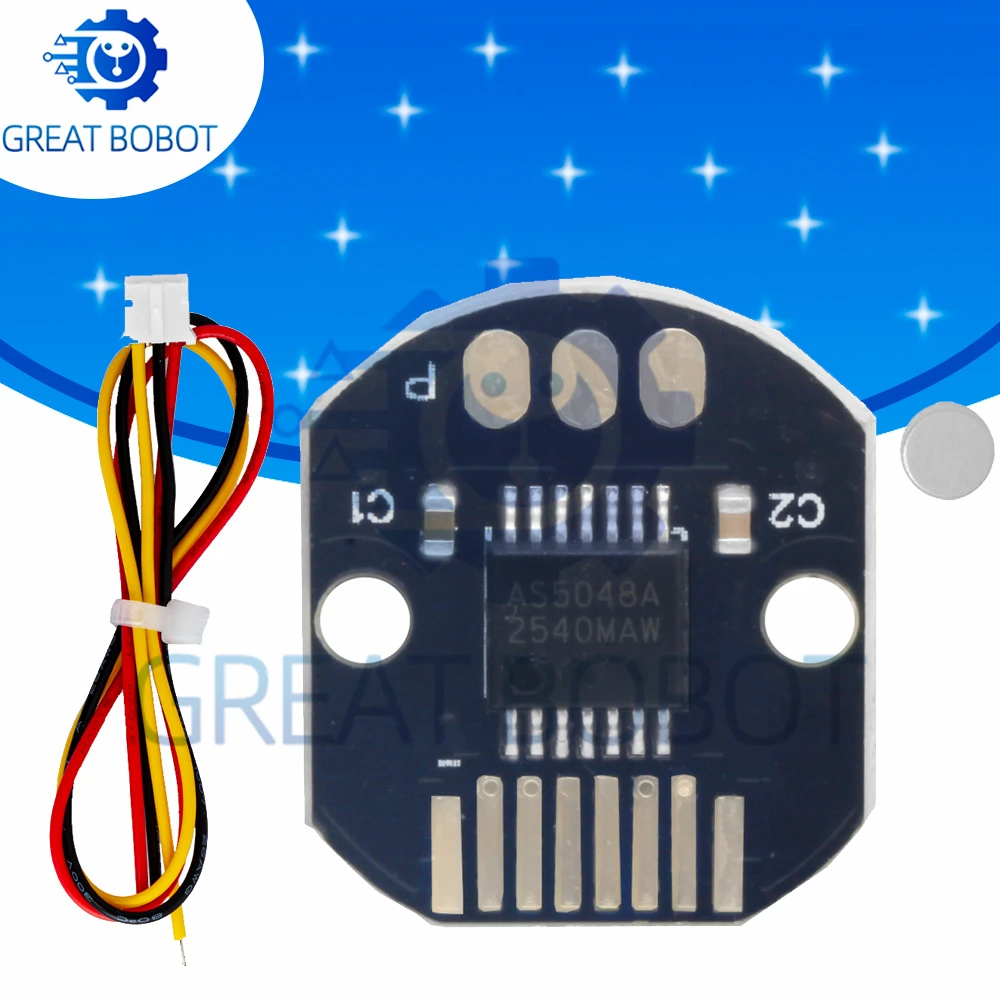 14Bit High Precision AS5048A Magnetic Encoder, PWM SPI Interface Magnetic Induction Angle Measurement Sensor