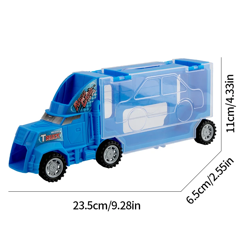 Children\'s inertial storage toy car send 6 alloy pull-back car portable container car 3 4 5 6 7 year old boy and girl set birthd