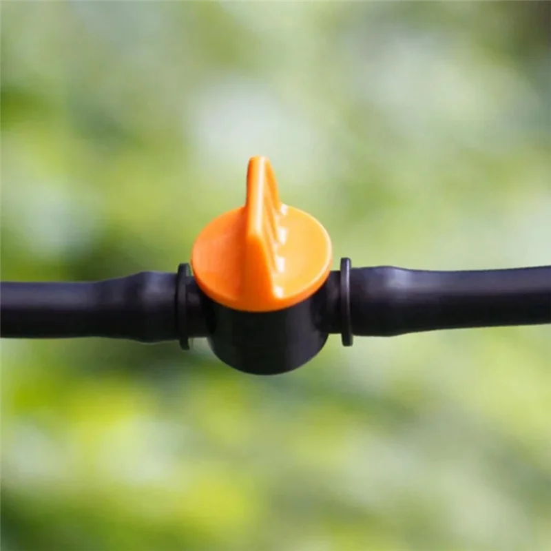 100PCS Mini วาล์วสําหรับ 4/7Mm ท่อชลประทาน Barbed Water Flow Control วาล์วสวนรดน้ํา Connector Accessories-A74P