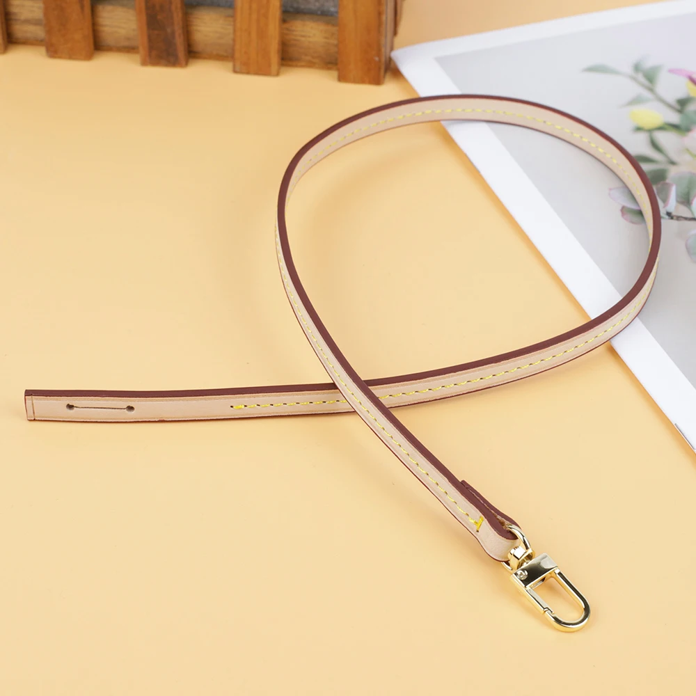 New Vachetta Leather 59cm 60cm Bag Strap Short Bag Purse Handle Detachable Shoulder Strap Replacement For Handbag Accessories