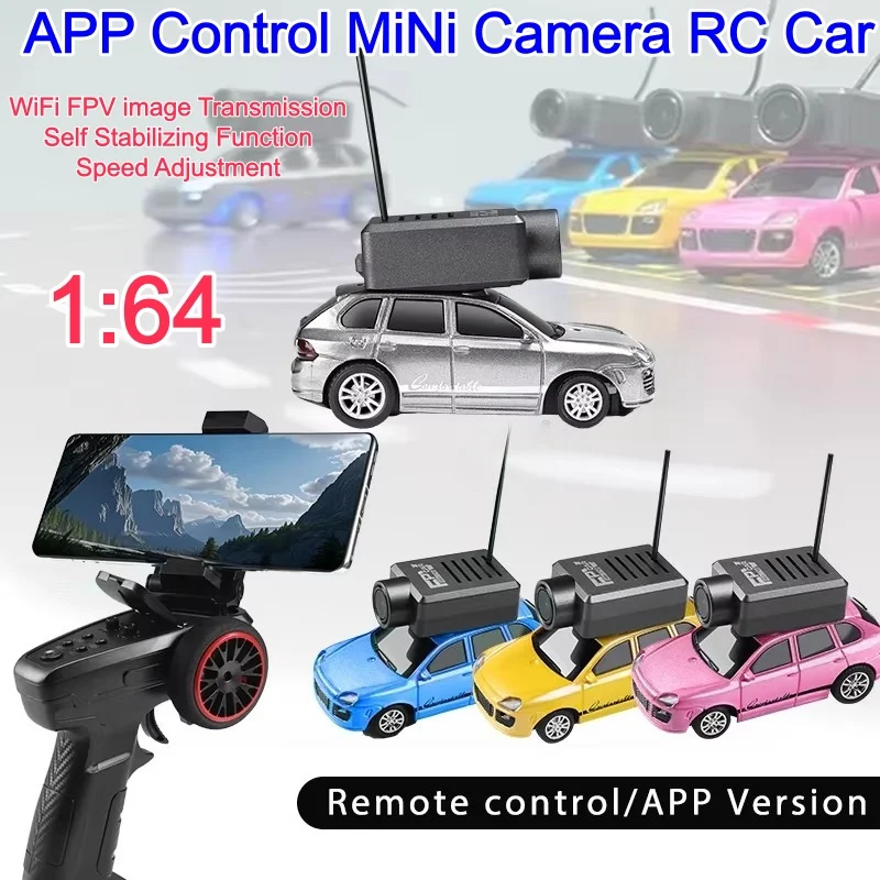 

1:64 APP Control WiFi FPV image Transmission Camera RC Car Self Stabilizing Function Speed Adjustment MiNi Remote Control Car