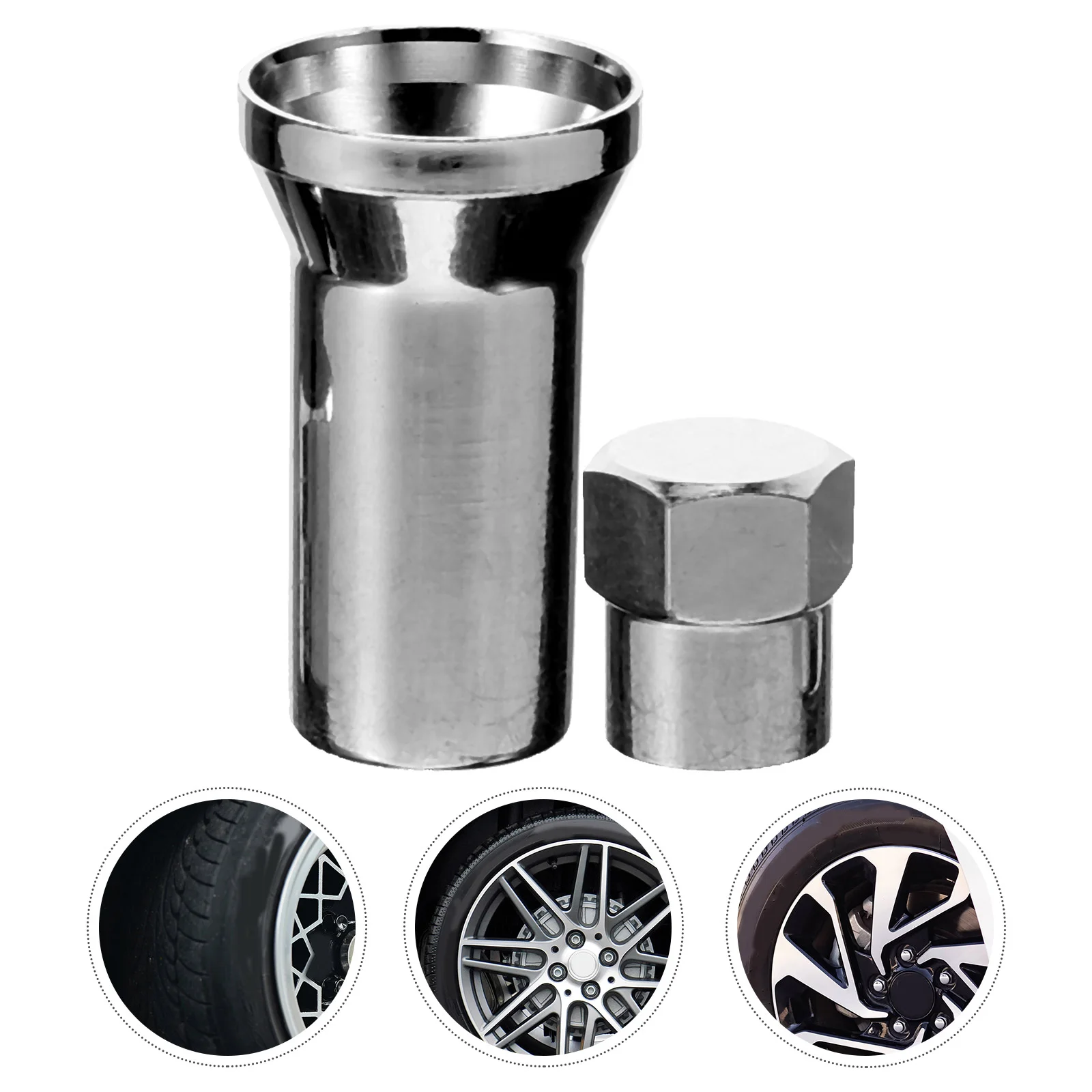 

Tire Valve Auto Caps 260X190X190CM Aluminum Alloy Truck Stem Dust for Car Tyres