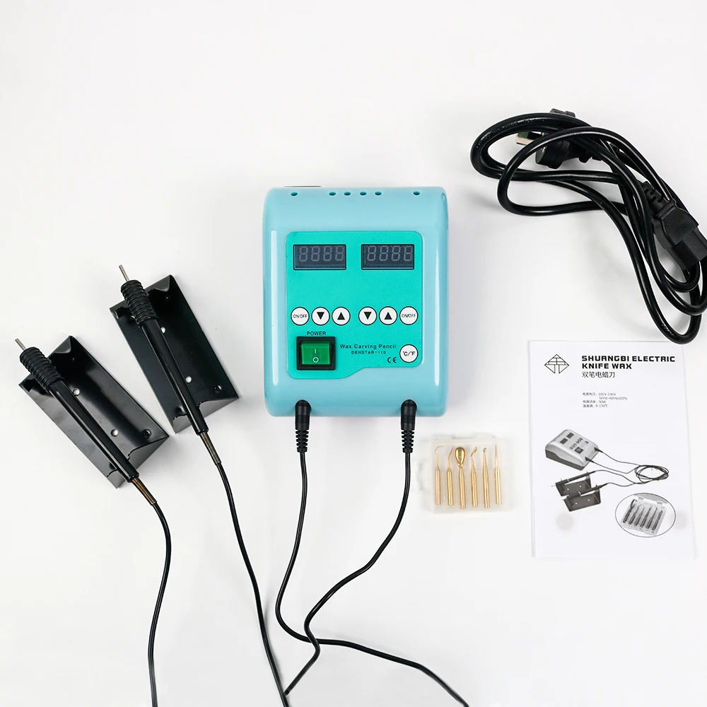 

Dental Lab Electric Wax Carver Knife Unit Twin Pen Digital Waxing Carving Machine