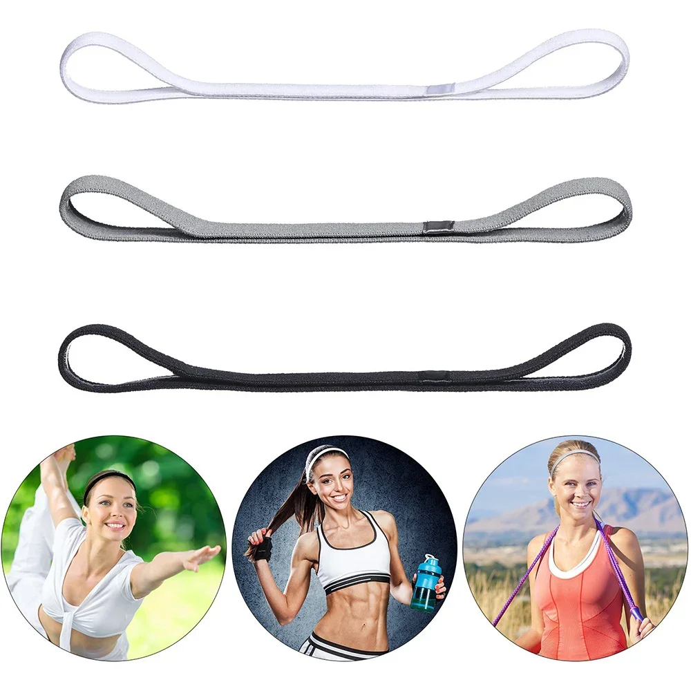 Diademas deportivas finas para mujeres y hombres, banda para el cabello antideslizante para Yoga, bandas elásticas para el sudor para fútbol, baloncesto, fútbol, tenis y Golf