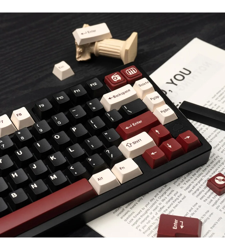 Roman mechanical keyboard keycaps retro PBT two-color molding full set of original factory height Shimei plus lion etc