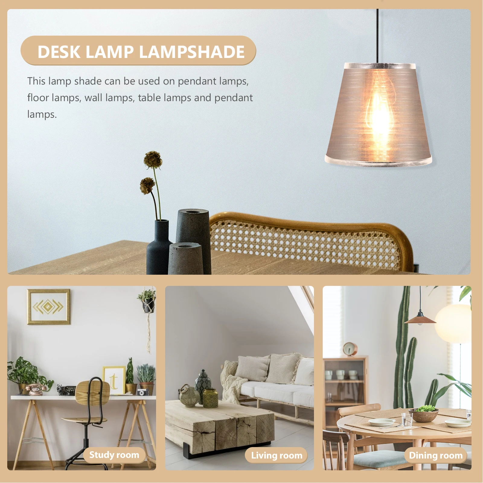 

Small Lampshade Cloth E14 Retro Chandelier Wall Light Shade Replacement Drum Desk Lamp Cover Bedroom Living Room Office Use