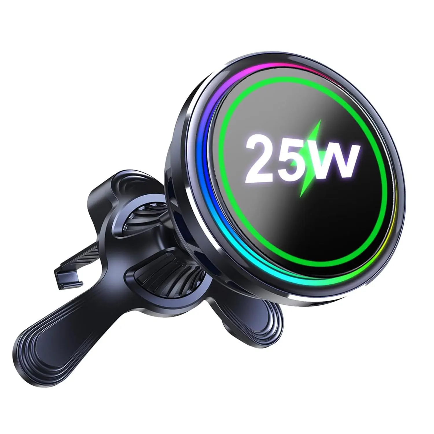 tec-cooler-磁気式車載ワイヤレス充電器-qi22-25w-iphone-16-17-pro-max対応-急速充電-エアベント用スマホスタンド-iphone-16～12対応