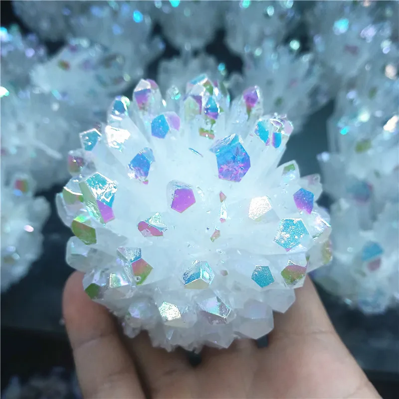 

Natural Crystal Cluster Ornament Crystal Raw Stone Demagnetizing Ornamental Stone Home Desktop Crafts Holiday Gift