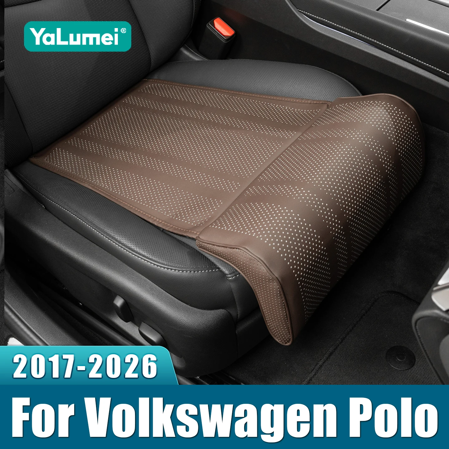 For Volkswagen VW Polo AW AW1 MK6 2017 2018 2019 2020 2021 2022 2023 2024 2025 2026 Car Seat Leg Support Extension Cushion Mat