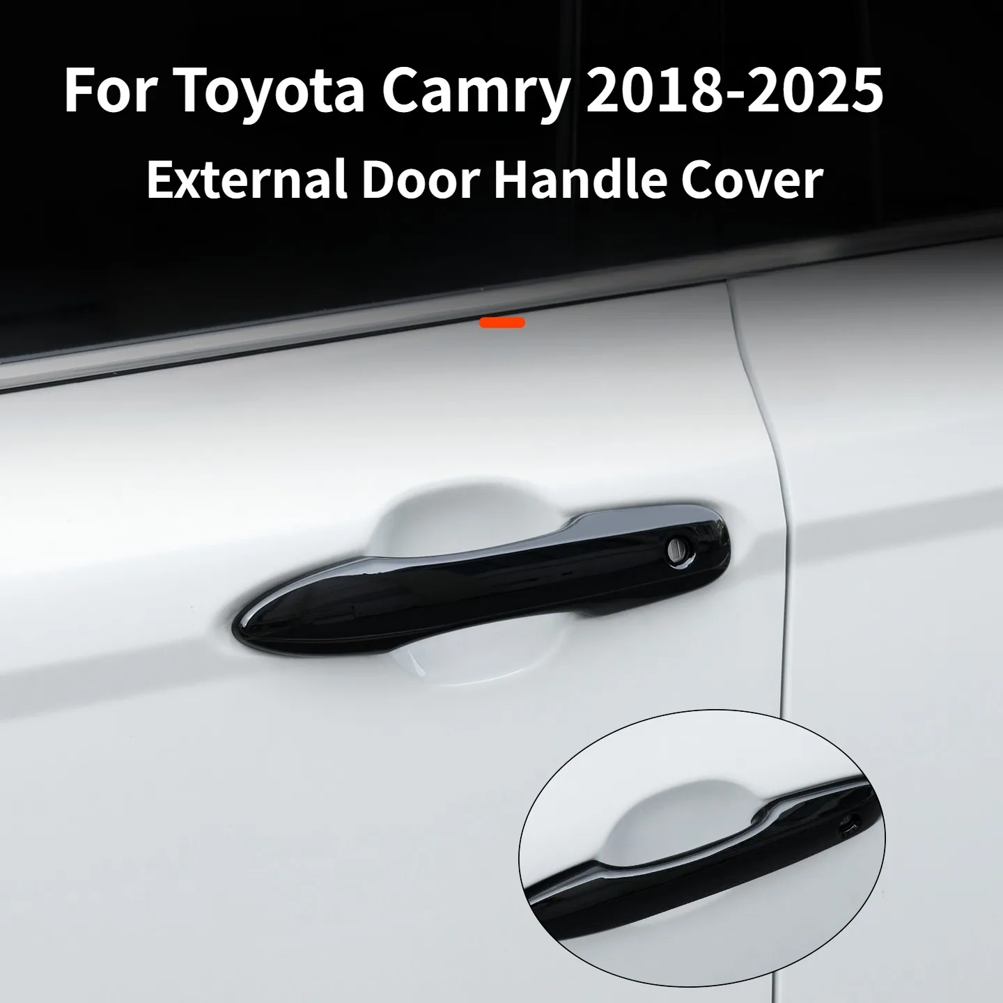 Manija de puerta Exterior de coche de repuesto para Toyota Camry 2018-2025, cubierta de manija, protección anticolisión, accesorios para automóviles, embellecedor ABS