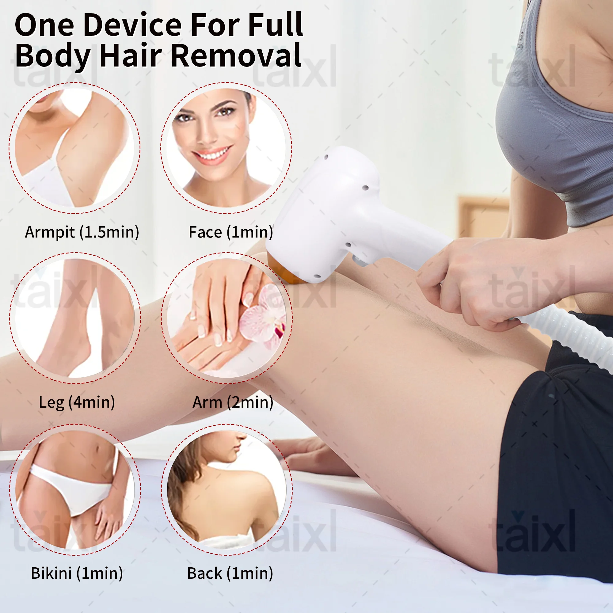 Alexandrite Laser Hair Removal 808nm Diode Laser Machine 3500W Ice Platinum Body Face Cooling Head Permanent Painless Epilator