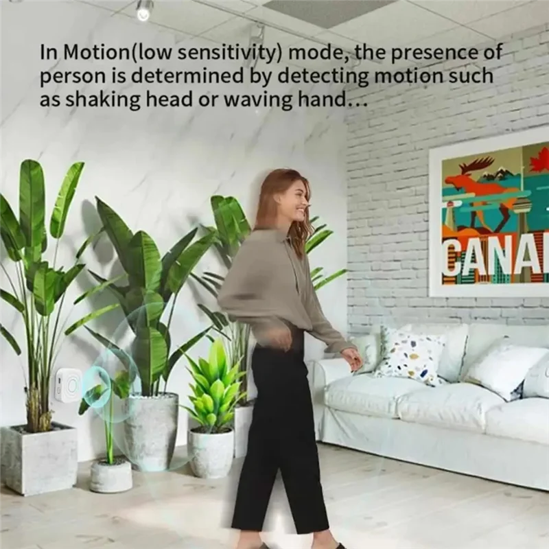 Детектор присутствия человека Zigbee, датчик человеческого тела, 24G, детектор миллиметровой волны, датчик движения, работает с Tuya Alexa, простой в использовании