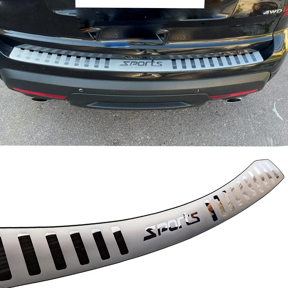 For Ford Explorer 2015 2017 Car Accessories Rear Bumper Protector Door Sill Scuff Plate Stainless Steel Trunk Trim 2013 2014