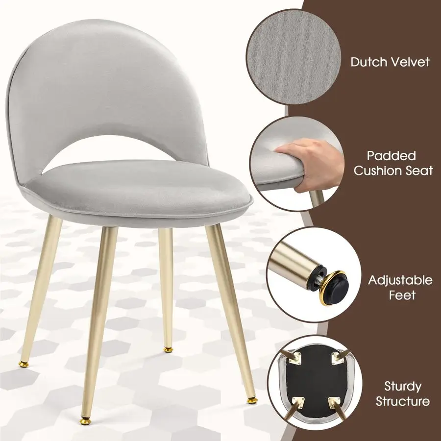 Chair with Adjustable Back Vanity Stool with Backrest Multifunction Chair for Dressing Home Office Kitchen Dinning Room and Livi