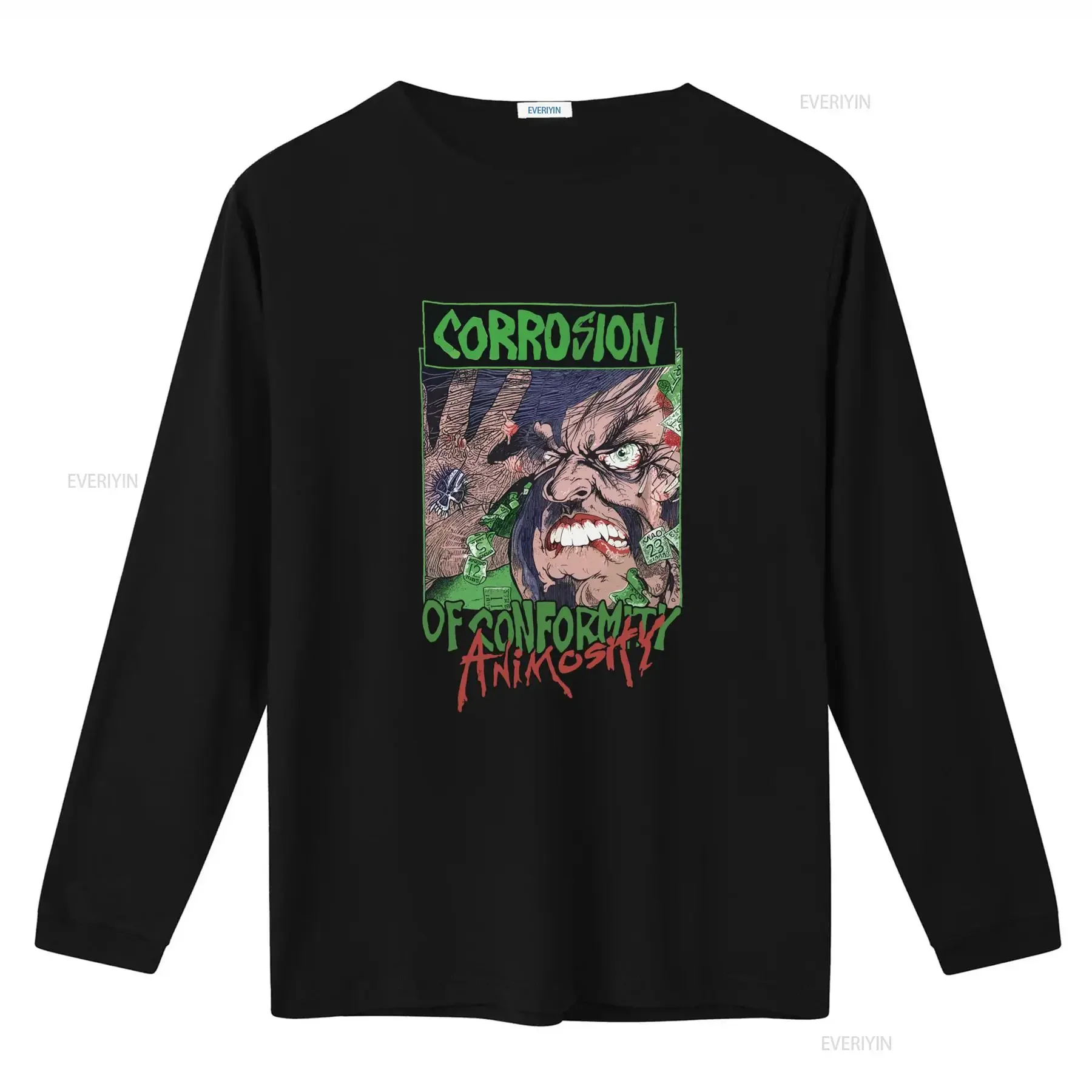 Corrosion of Conformity Band T Shirt Family Black with Animosity Design Rock Merch for Fans vintage Washed Stylish homme
