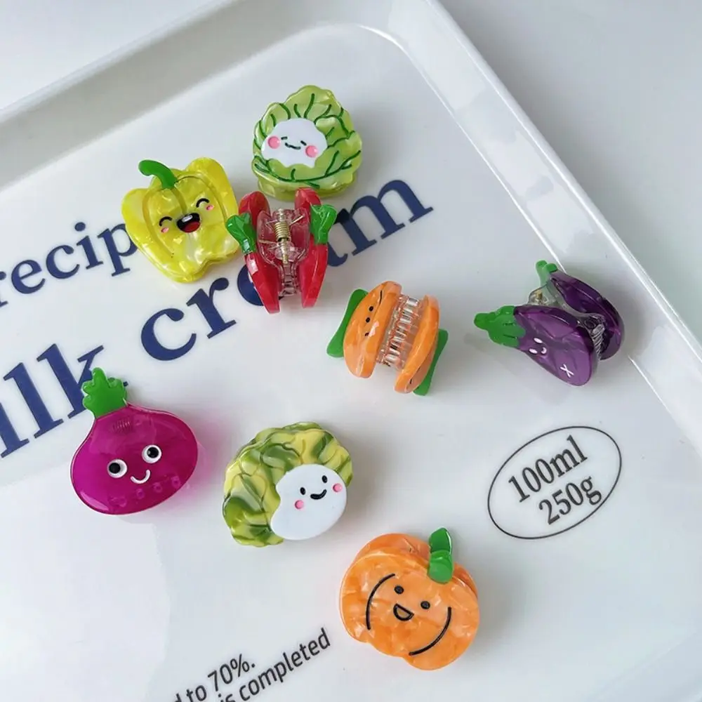 

Cartoon Acetate Simulation Fruit Hair Clip Vegetable Series Small Grab Clip Mini Hair Claw Headwear Geometry Small Hairpin