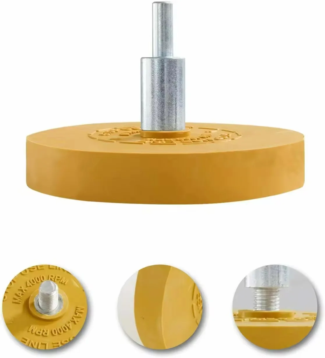 1PCS NuoDunco 90mm Decal Remover Eraser Wheel Car Decal Vinyl Tape Adhesive Remover Wheel for Drill Rubber Eraser Cleaning Tool