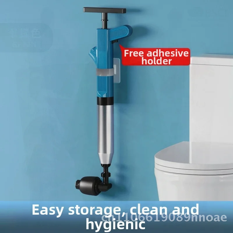 

High Pressure Gas Toilet Dredger One Shot Universal Pipe Unblock Tool Stainless Steel ABS Blue Gray White Anti-Explosion
