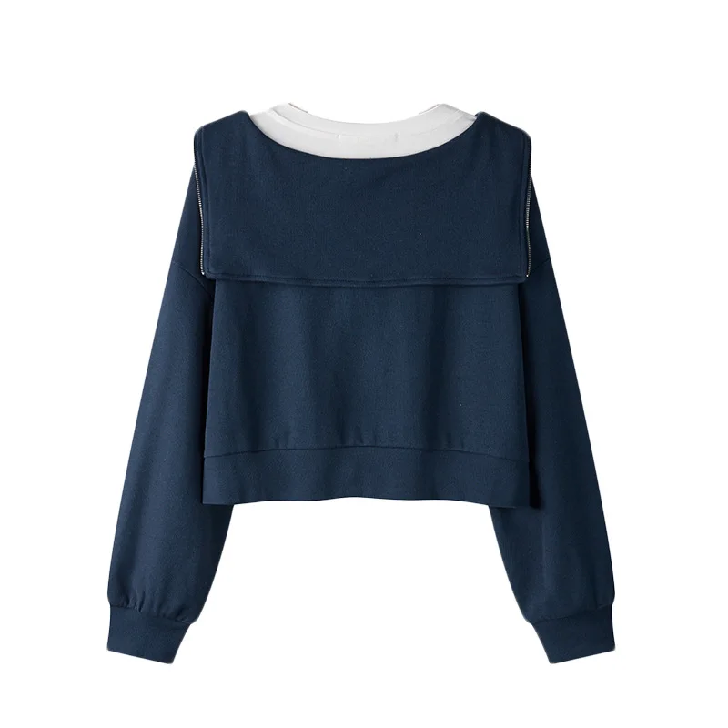 هوديس لطيف مقنعين Y2K النساء سحب فام المراهقين الصدام ثلاثي الأبعاد التصحيح غسلها خياطة التباين التباين اللون الكاكي