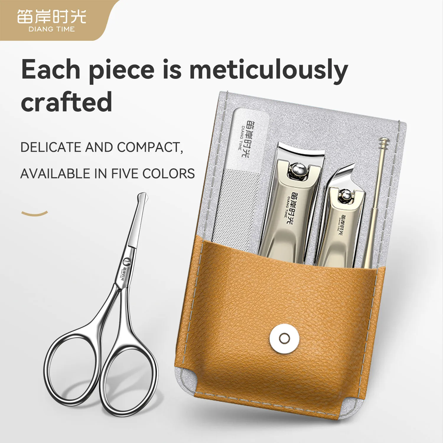 

3-5pcs Nail Clippers Professional Nail Clippers Pedicure Case Manicure Travel Set Cuticle Nipper Dead Skin Pliers Leather Sleeve