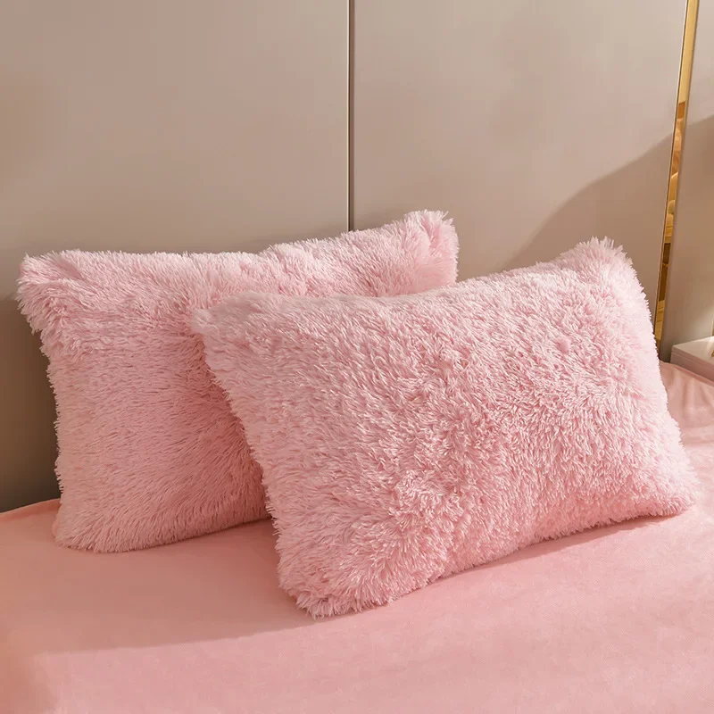 Thickened Mink Fur Long Plush Bedding Set Crystal Velvet Smooth Soft Beddings Quick Heating Anti-static Warm Bedroom Bed Cloth