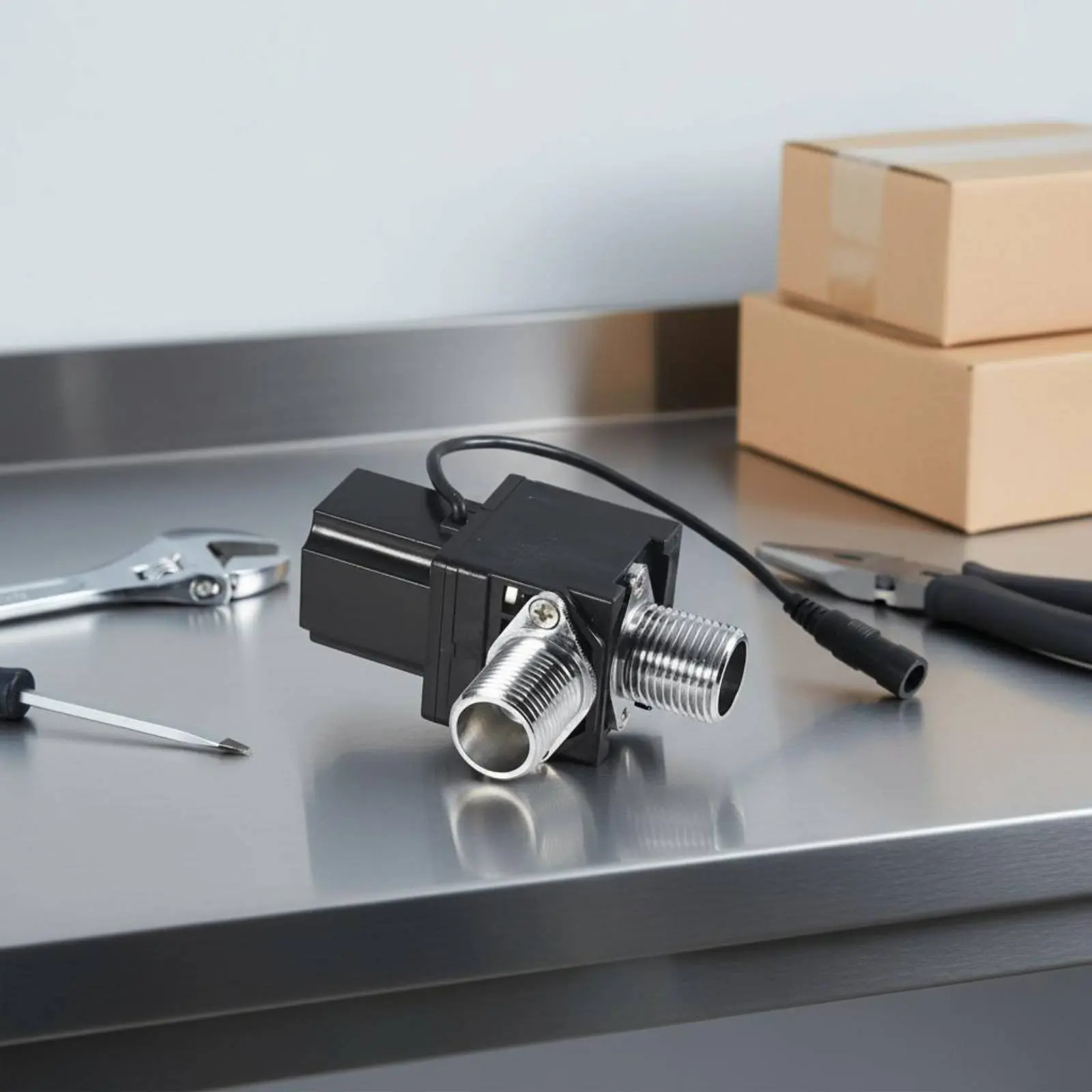 Pulse Solenoid Valve Easy to Install DC 6V Solenoid Valve Plumbing Hardware Energy-Efficient Compact Size for Restroom, Bathroom