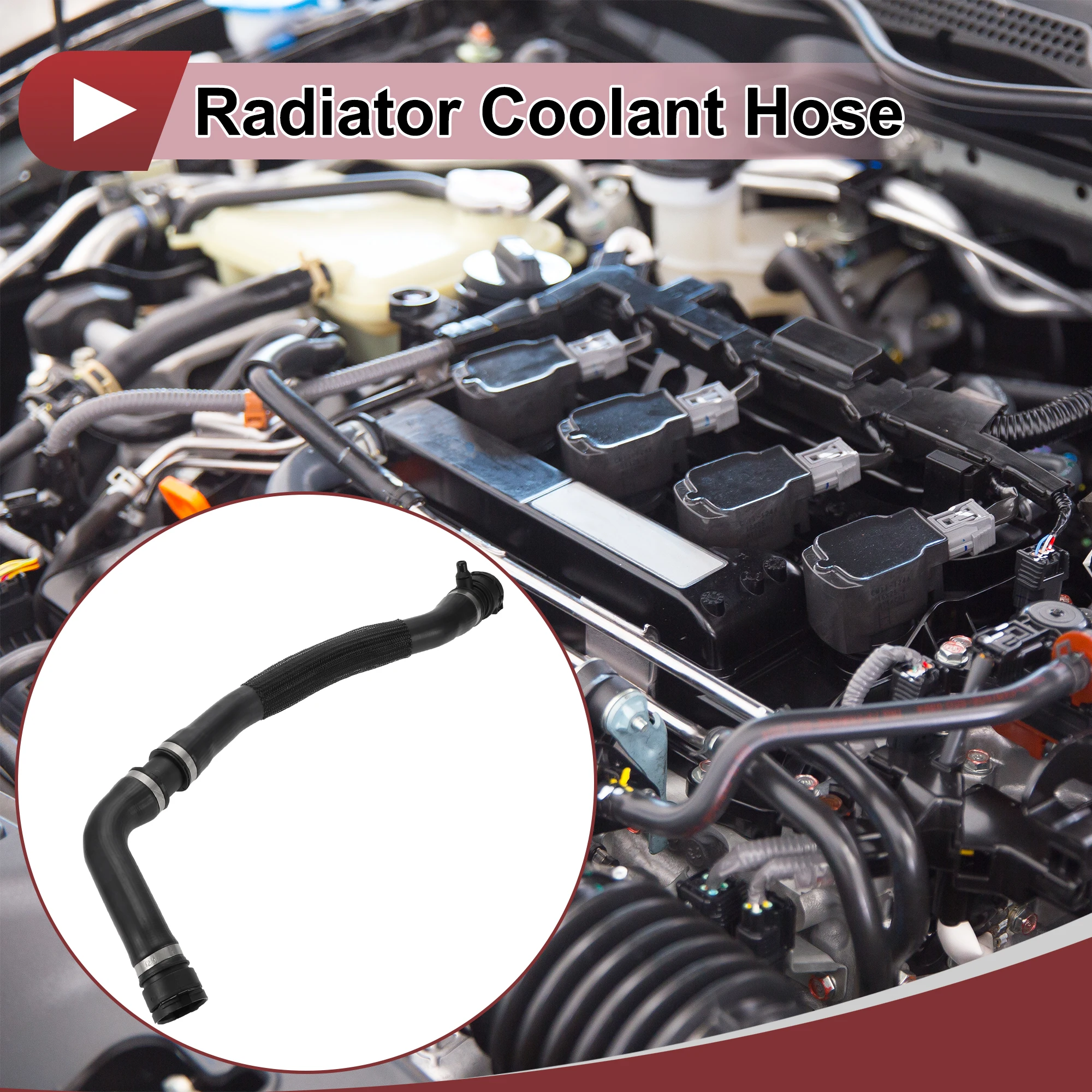 

UXCELL 1 шт. шланг охлаждающей жидкости радиатора для BMW 230i 320i 330i 430i верхний шланг обогревателя No 17128616528 черная резина