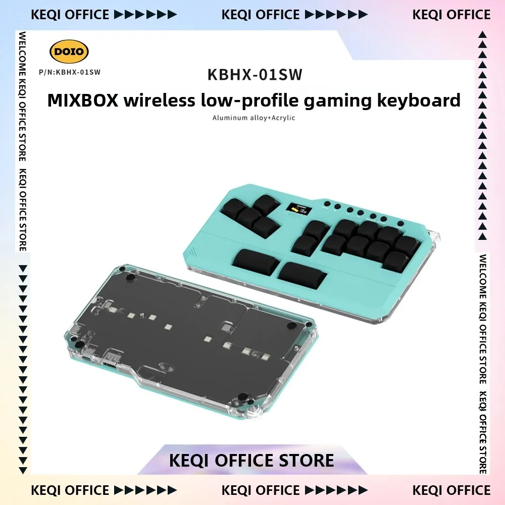 DOIO KBHX-01SW Mechanical Keyboard Short Switch Adjustable Trigger Aluminum Gaming Keyboard Street Fighter 6 For PS5 Switch PC