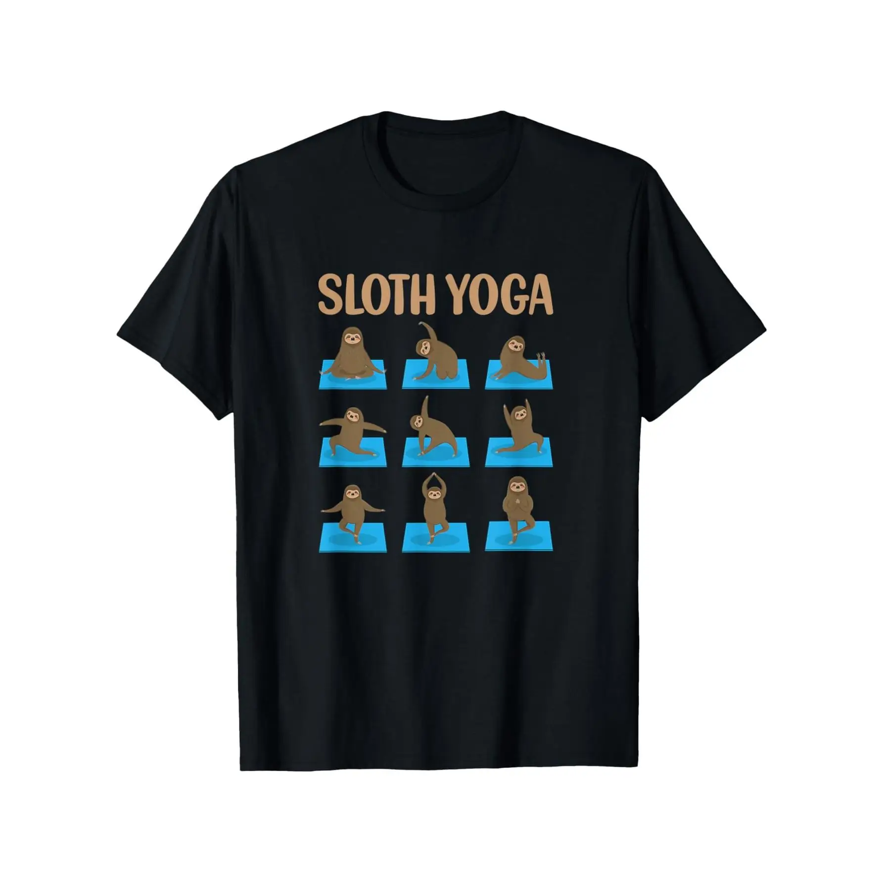 

Sloth Yoga T-Shirt Funny Cartoon Graphic Tee Unisex Casual Top Gift for Yoga Lovers, Animal Fans or Relaxed Workout Style S-3XL