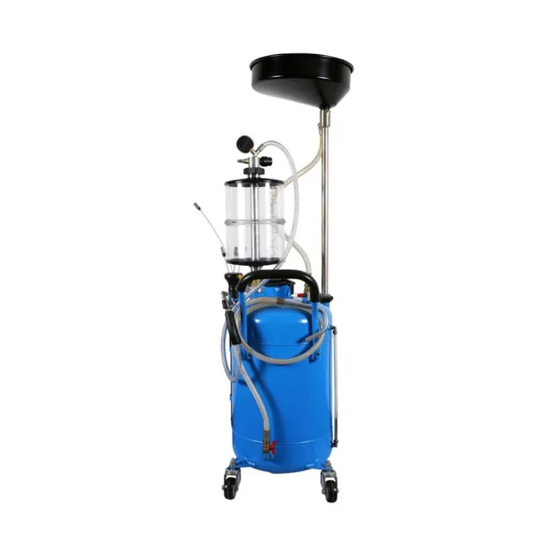 Hot Sale Plastic Waste Oil Lift Drain with Casters Oil Drainer Vehicle 80L Waste Engine Oil Picker Machine