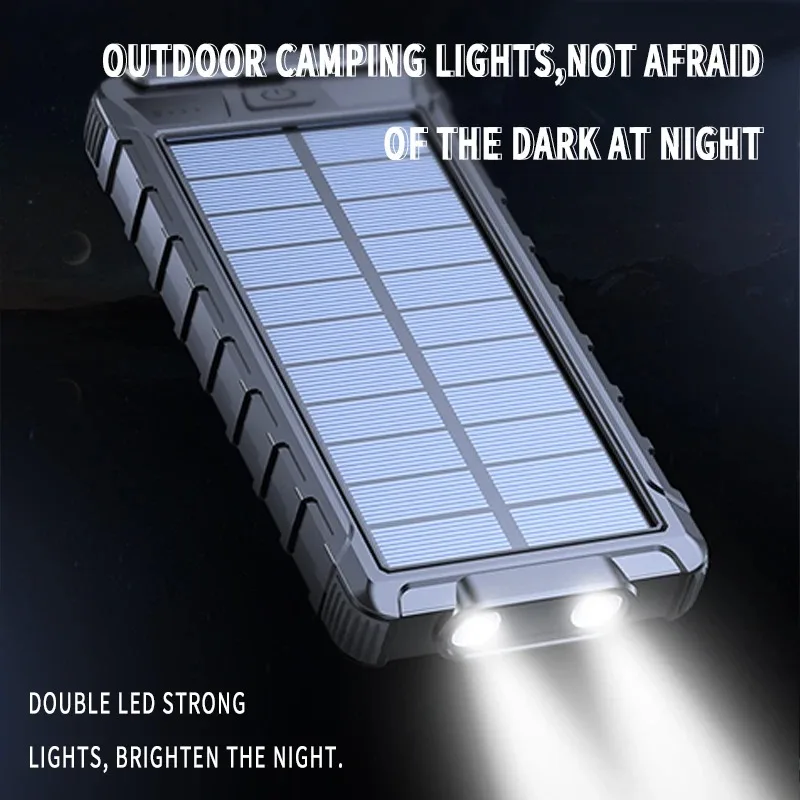 Xiaomi Solar Power Bank 50000mAh Outdoor Waterproof Wireless Fast Charging Portable Battery Power Bank for iPhone Samsung