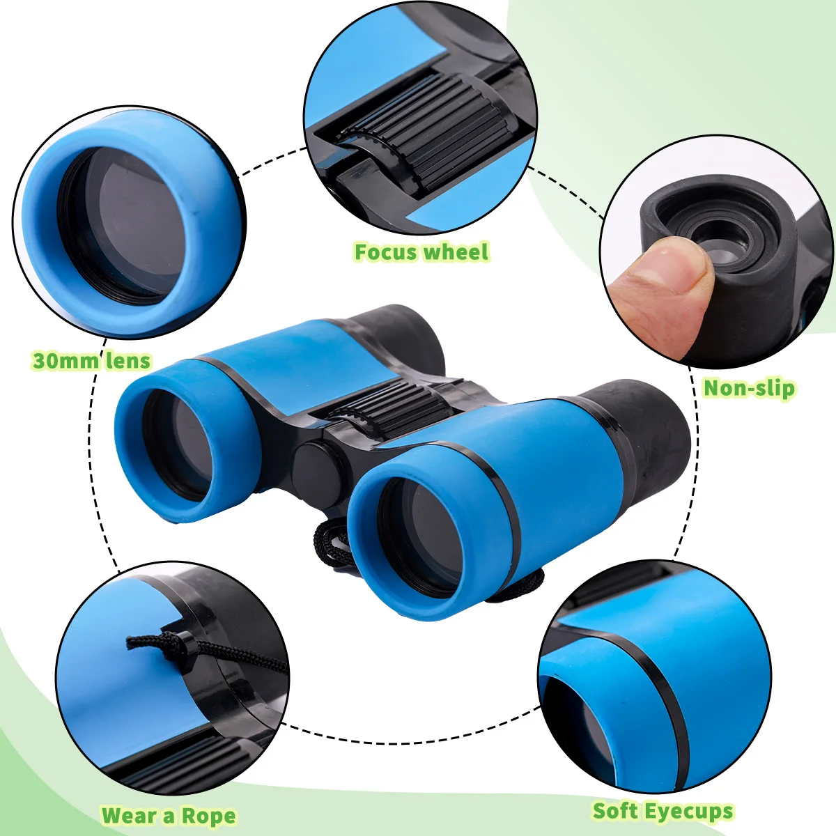 مجموعة مناظير للأطفال لعمر 6-18 سنة للأولاد والبنات للصيد قابلة للطي تلسكوب صغير هدايا عيد ميلاد تعليمية للتخييم في الهواء الطلق