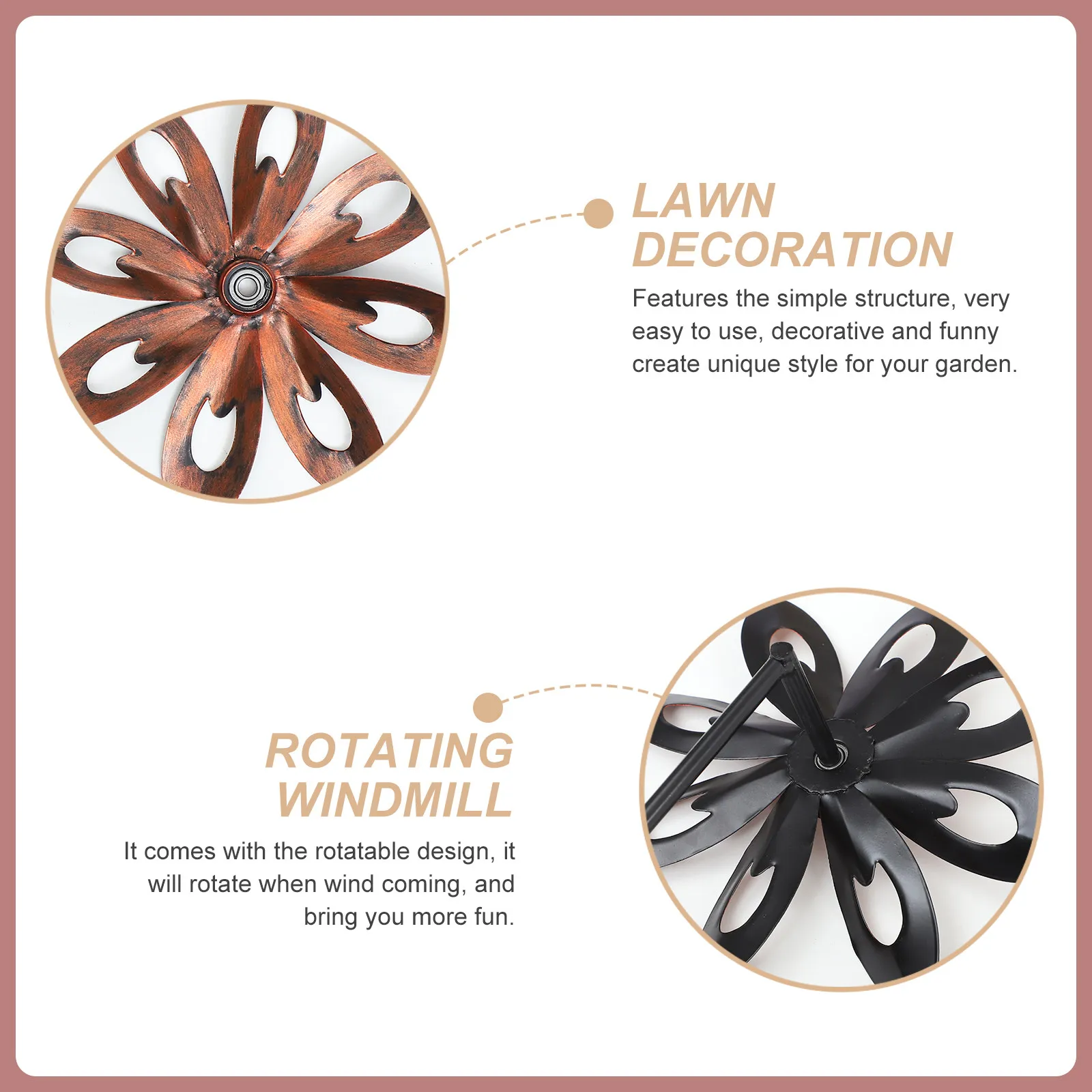 

Большая вращающаяся декоративная ветряная мельница-цветок для сада и двора, украшение для улицы, декор для сцены