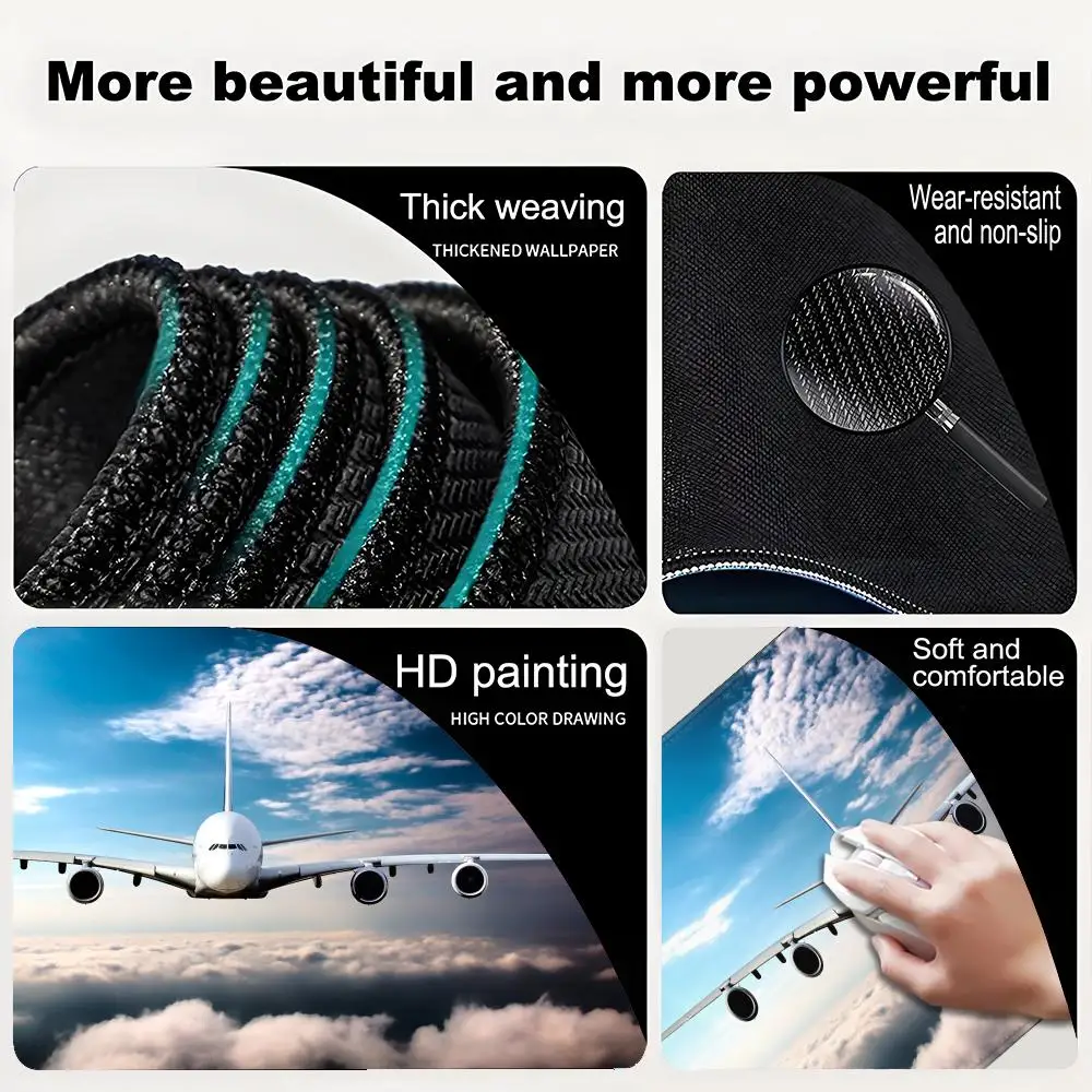 عداد سرعة الطائرة لوحة الماوس لوحة أدوات الماوس XL لوحة ماوس أنيمي أنيمي عرض حصيرة مكتبية ألعاب الكمبيوتر Deskmat قمرة القيادة Playmat