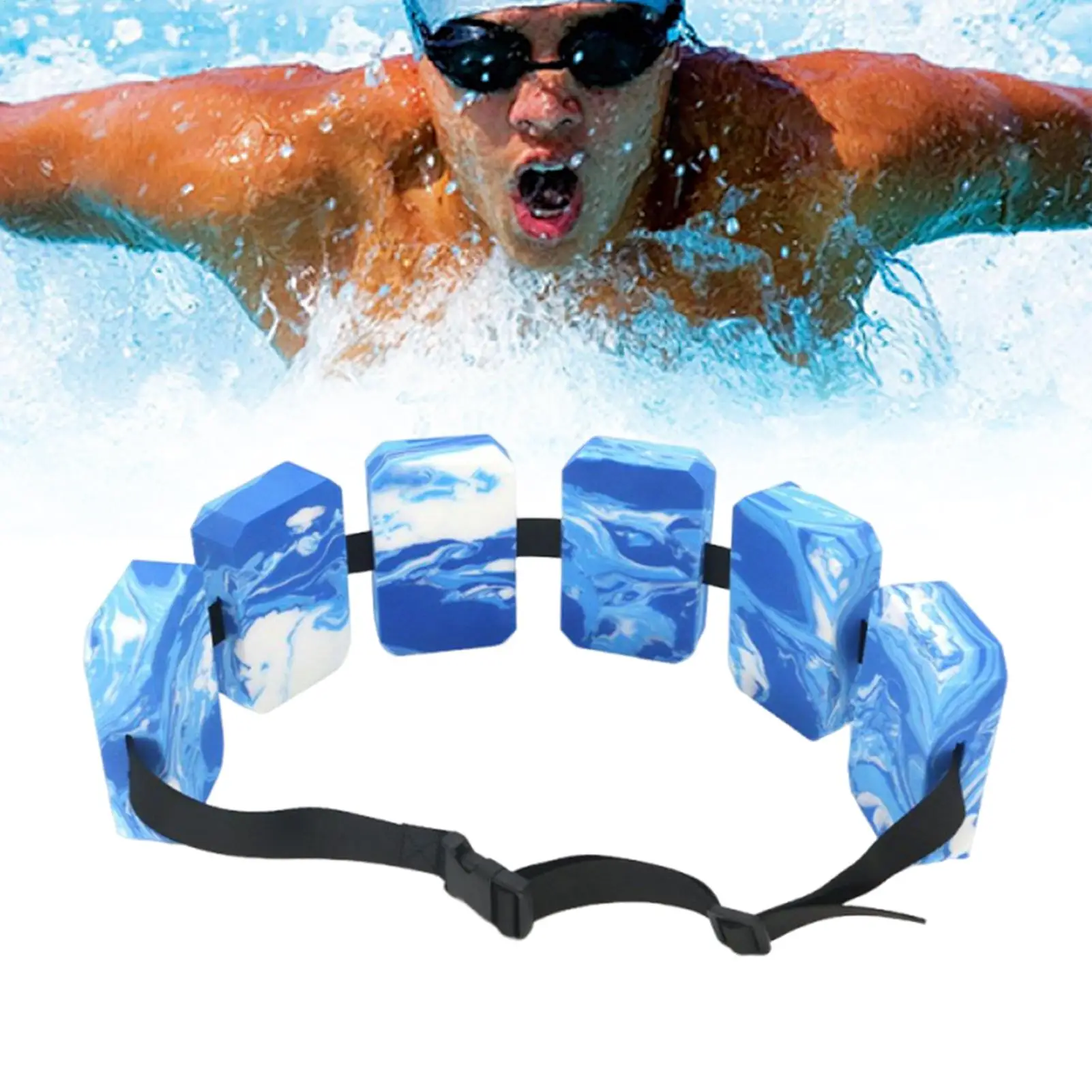 Swimming Buoyancy Belt Adjustable EVA Foam Float Belt EVA Swimming Training Float Belt Pool Exercise Aid For Men Women