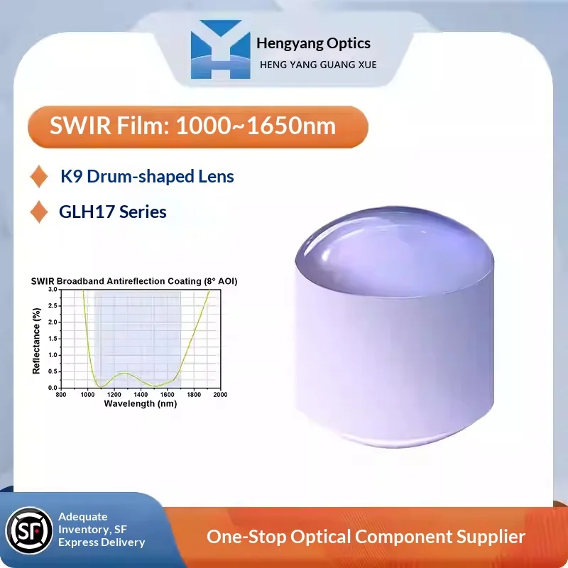 GLH17 AR Coated K9 Drum Lens 2-5mm, Multi Spectral Band 400-1650nm Beam Expander Focus Ball Lens for Scientific Optical Research