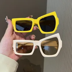 Eyebrow Sunglasses Women Men polygon Vintage Brand Designer Square Sun Glasses For Women Shades Female Eyewear Unisex Glasses
