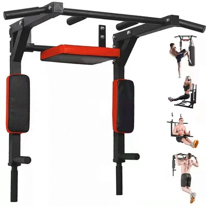 Longotech 5 In 1 Pull Up Bar Parallel Bars Multi Functional Wall Mounted Chin For Bodybuilding Gym Fitness