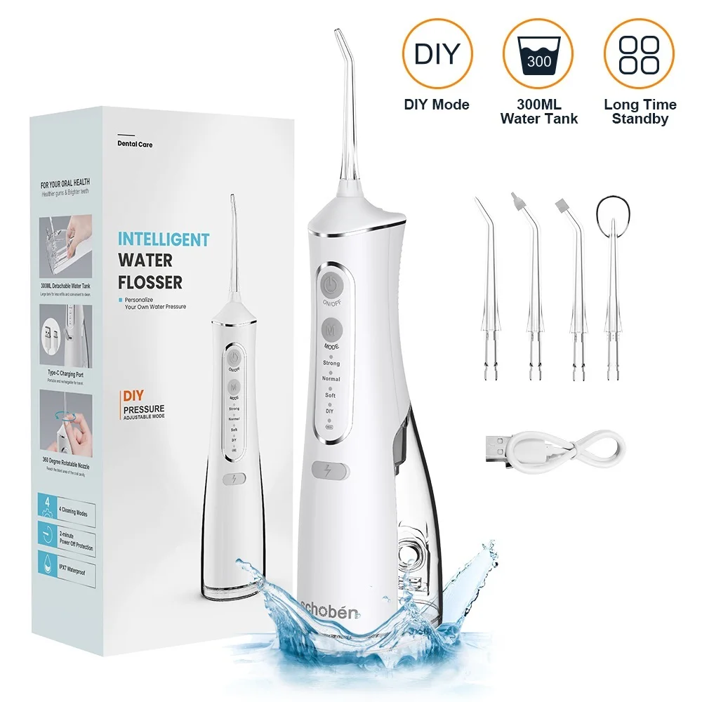 Oral Irrigator Portable Dental Water Flosser USB Rechargeable Water Jet Floss Tooth Pick Cleaning Whitening Instrument Tools