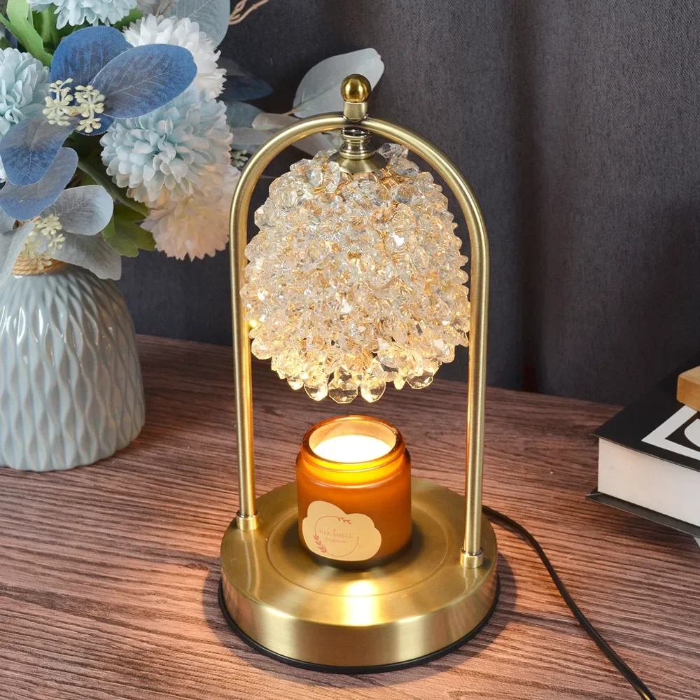 DurableAmbient Desk Lamp Aromatherapy Lamp Home Decoration Diffuse Fragrance Melting Candle Simple Bedroom Bedside Wax Melting L